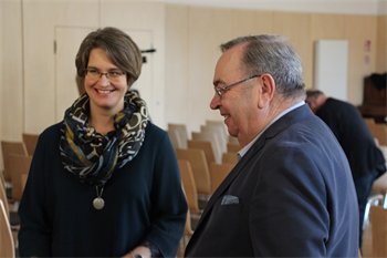Elisabeth Moll MBA und Prof. Friedel Moll vertraten Stadtarchiv Zwettl in Wien bei einer Festveranstaltung von Familia Austria  „Alte Quellen – neue Medien“